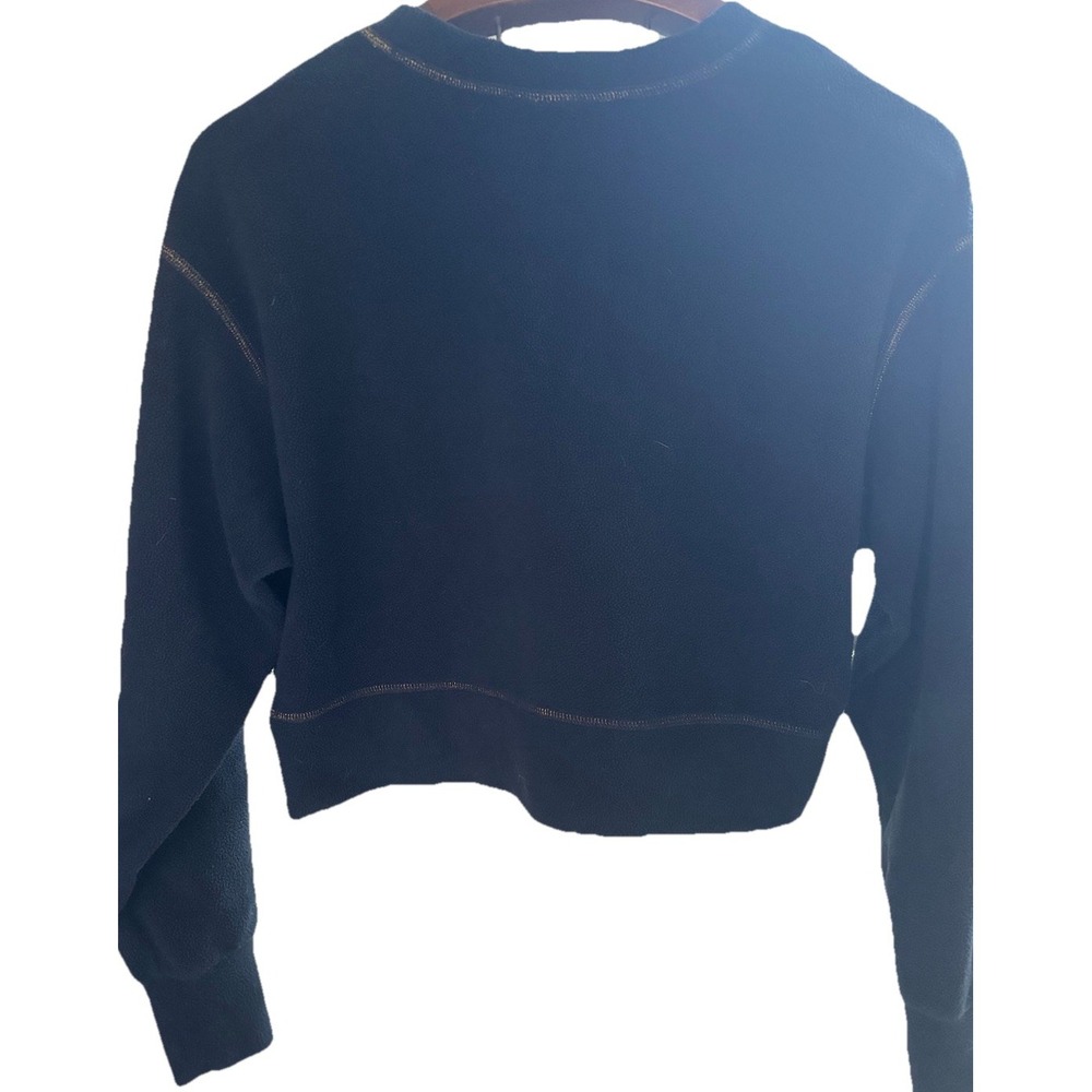 NIKE Women M Therma Icon Clash Fleece Top Gold Stitching Gold Embroidered Swooch - Picture 9 of 10